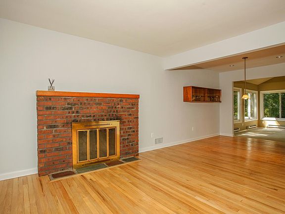 Living Room With A Fire Place