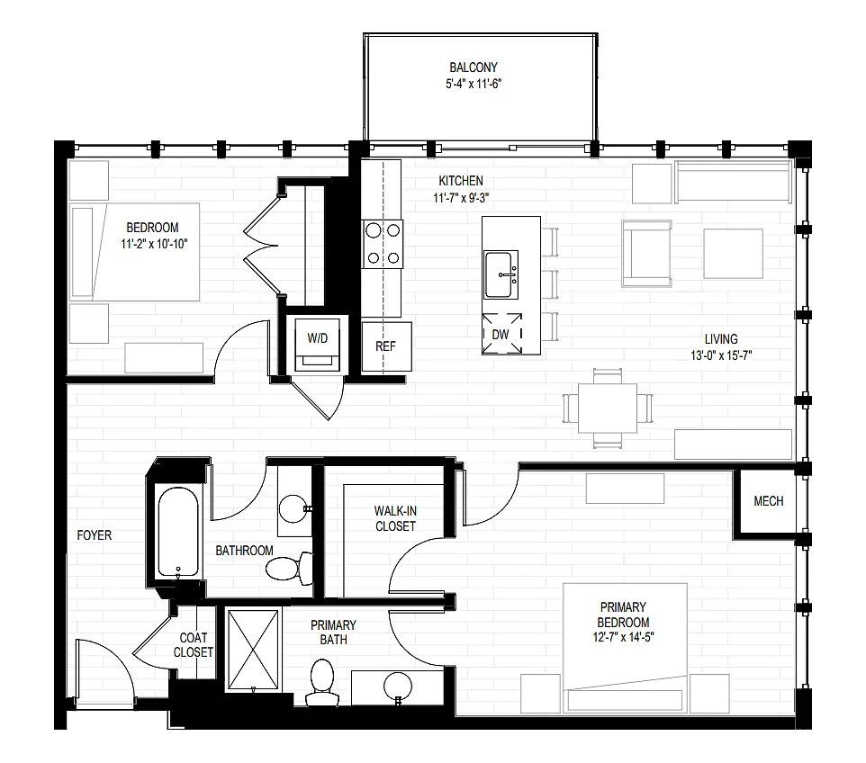 Floor plan 2 Bed C