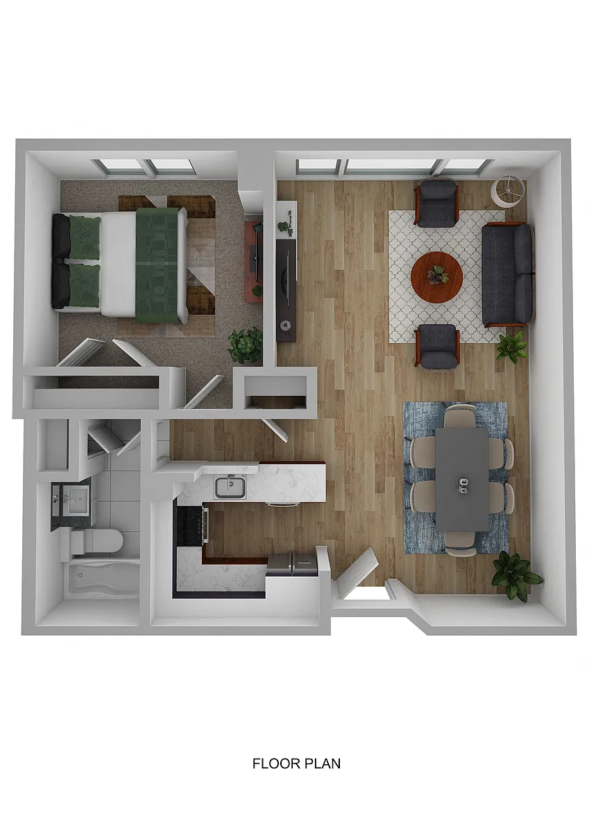 Floor plan 1 Bed 1 Bath