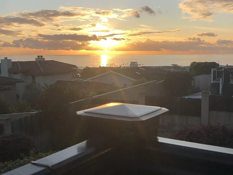 Sunset from Primary bedroom deck.
