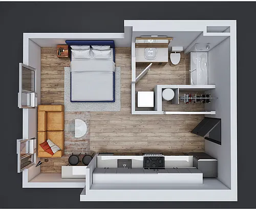 Floor plan Studio Type A4
