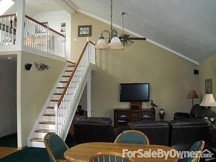 Great room with stairway to loft