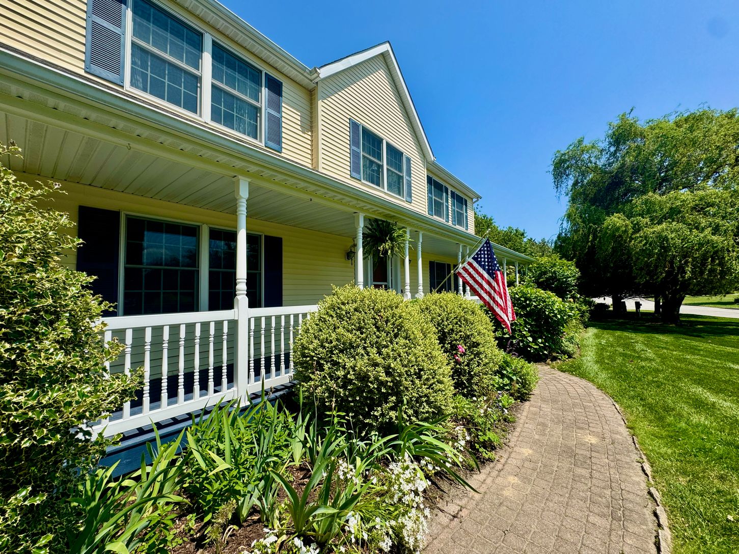 Flower Garden Views Surround Wrap Around Deck