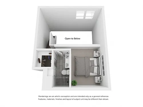 Floor plan 1x1.5 Penthouse