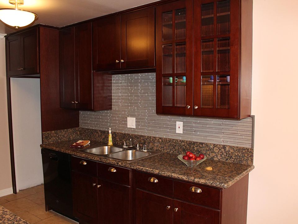 Brand new countertops with beautiful backsplash