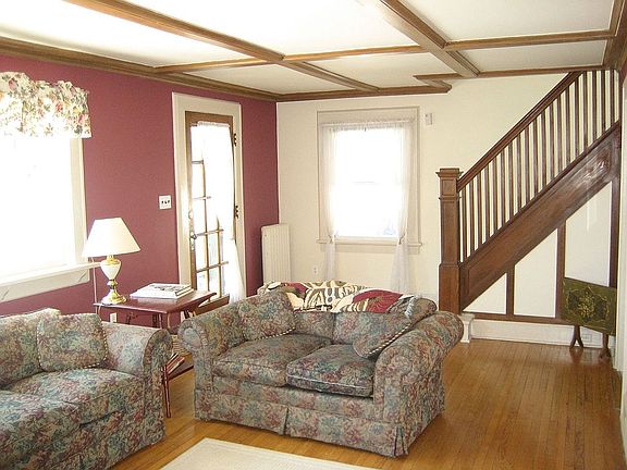 Living Room w/Beam Ceilings