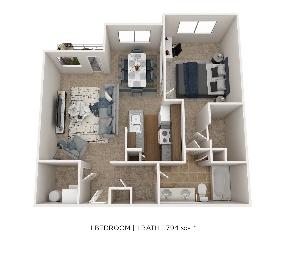 Floor plan One Bedroom