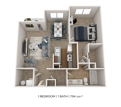 Floor plan One Bedroom