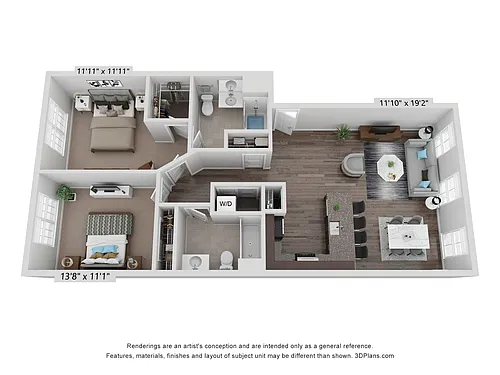 Floor plan Greystone II Flat - EXC