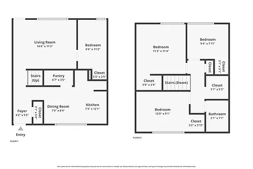 Floor plan 3 Bed 1 Bath