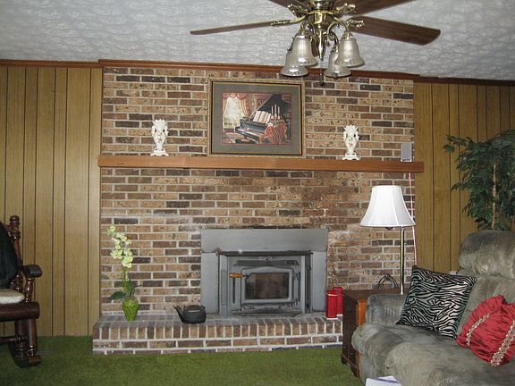 Large Brick Fireplace in LR