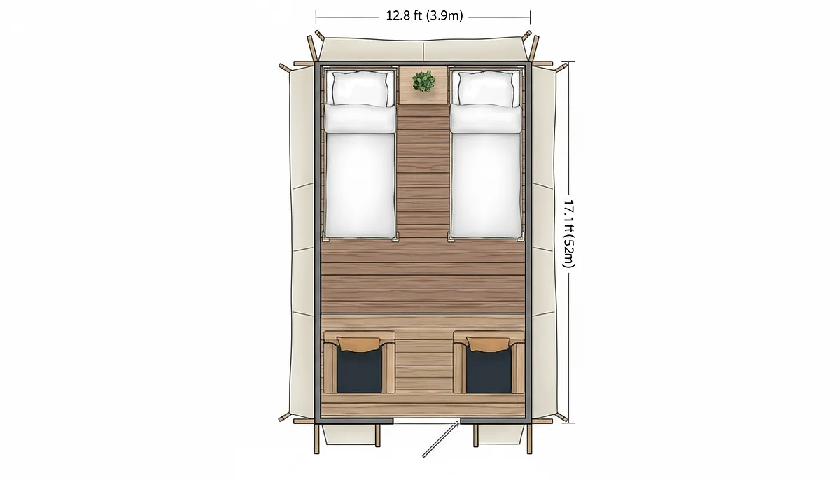 Floor plan Glamping Tents