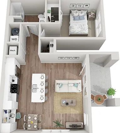 Floor Plan 1B | Seasons at Franklin | Apartments in Franklin, WI Floor Plan 1B | Seasons at Franklin | Apartments in Franklin, WI
