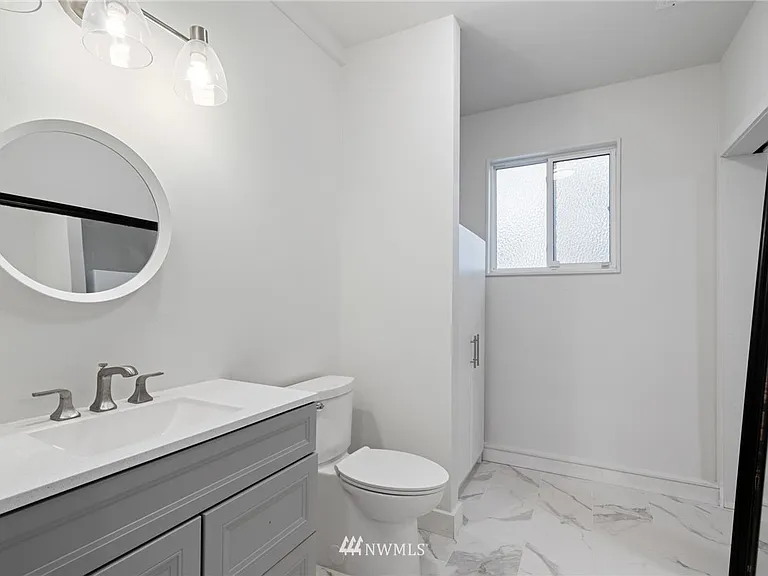 half bathroom in the basement