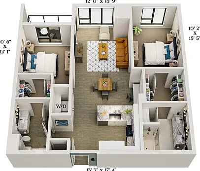 C7 | 2x2 | 1142 sq ft C7 | 2x2 | 1142 sq ft
