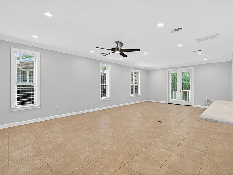 Living Area with Ceiling Fans