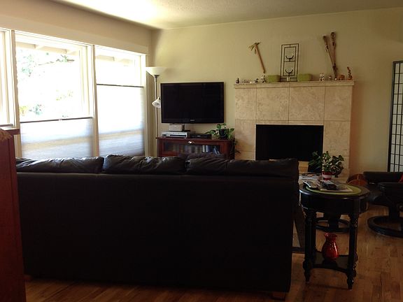 living room's fireplace