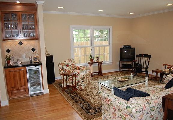 Family room and Wet Bar from Kitchen