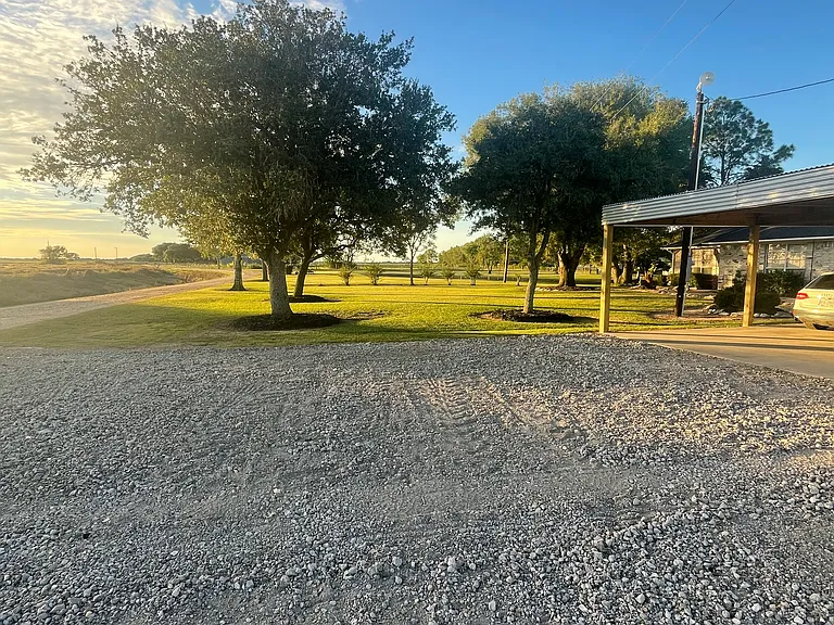 New crushed concrete parking pad