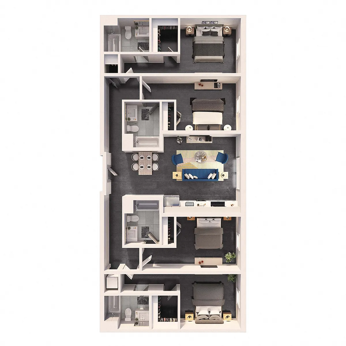 Floor plan 4 Bedroom Workforce Housing
