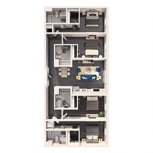 Floor plan 4 Bedroom Workforce Housing
