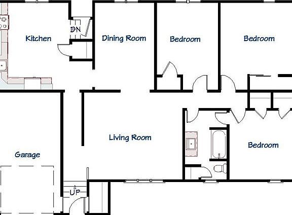 Main level floor plan