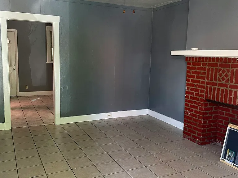 Living room into kitchen area