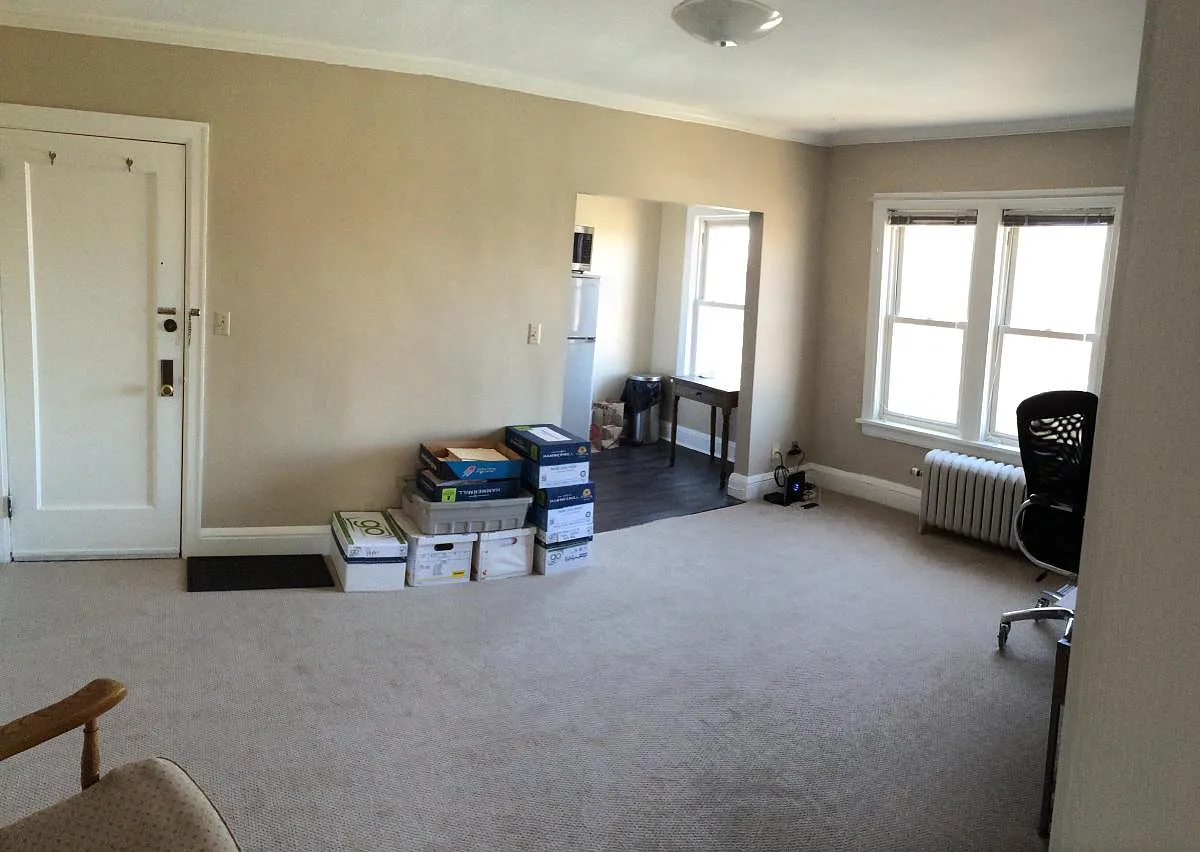 living room from hall to kitchen #10 - 1455 Fulham St #6