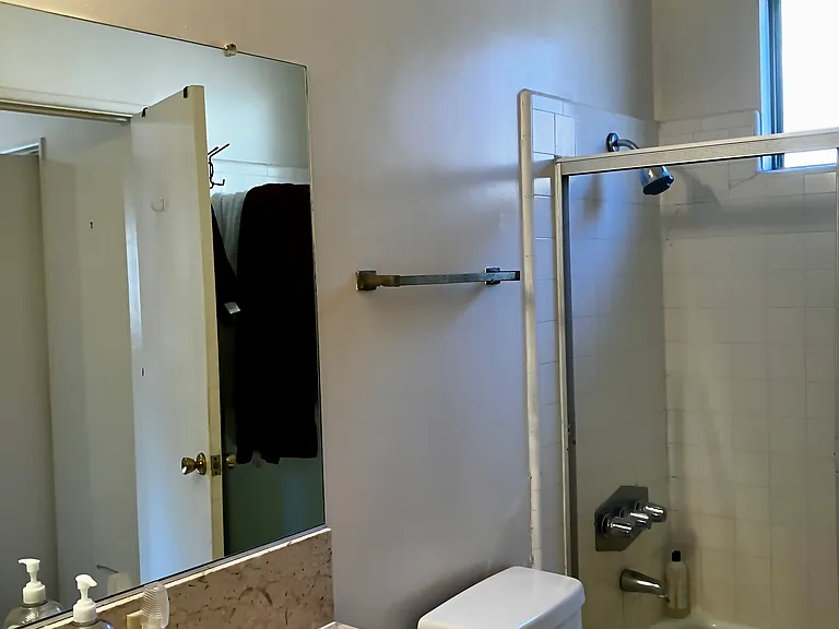 bathroom w/ceiling heater.