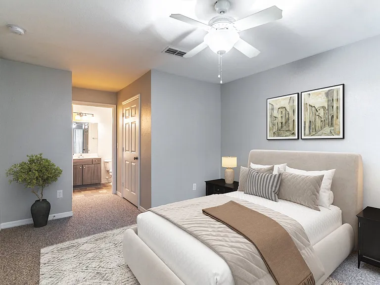 Bedroom with Ample Closet Space and Ensuite Bath
