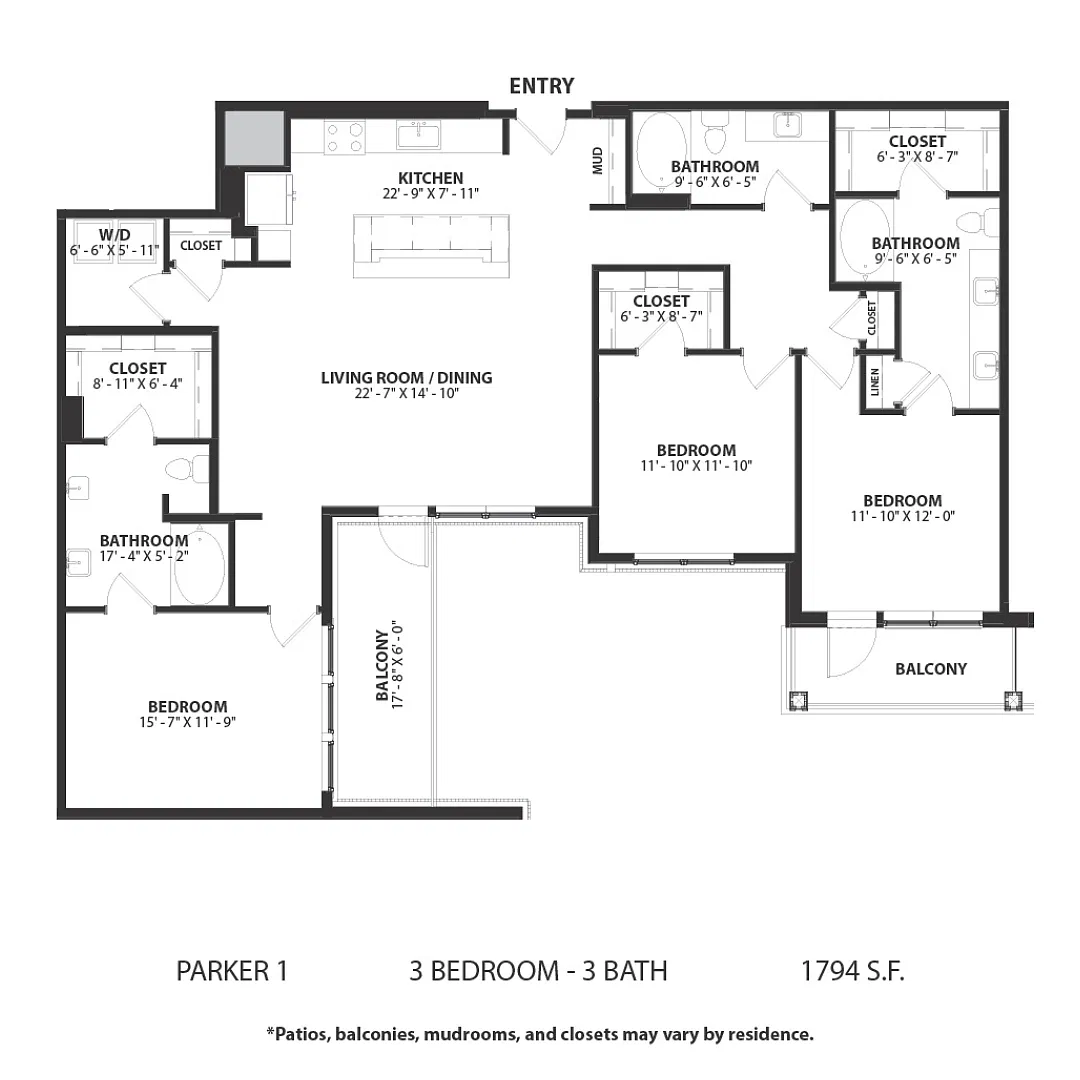 Floor plan Parker