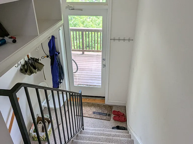 Interior entry looking out