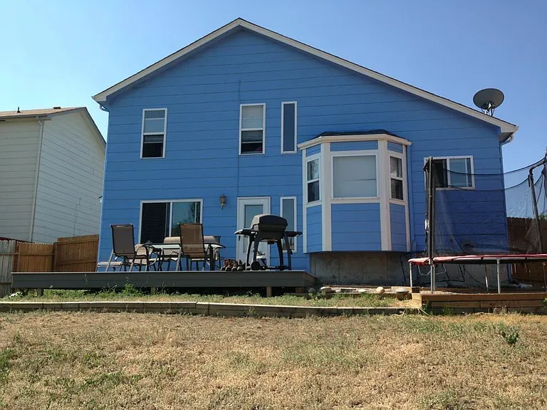 The deck now has a railing.