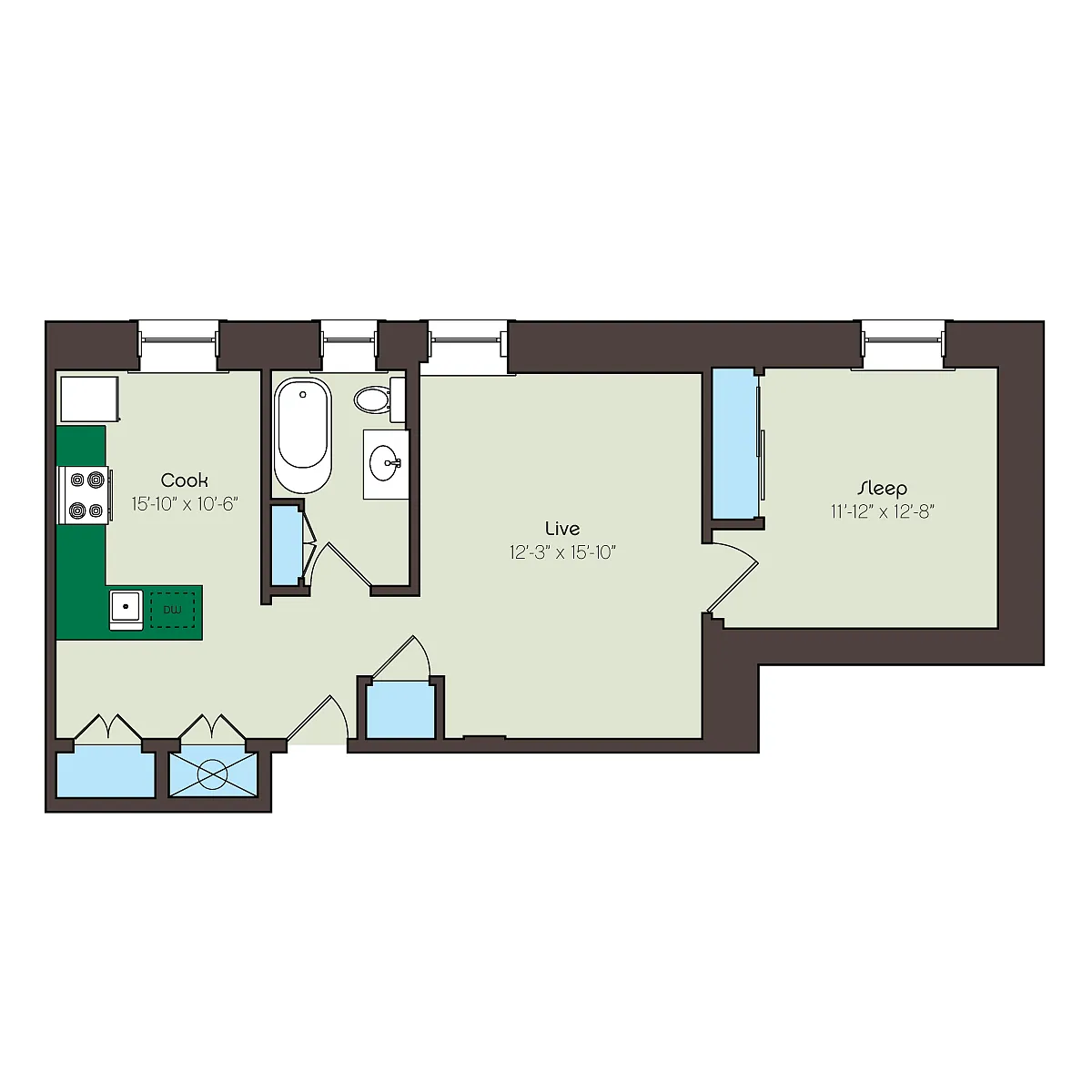 Floor plan para1bD