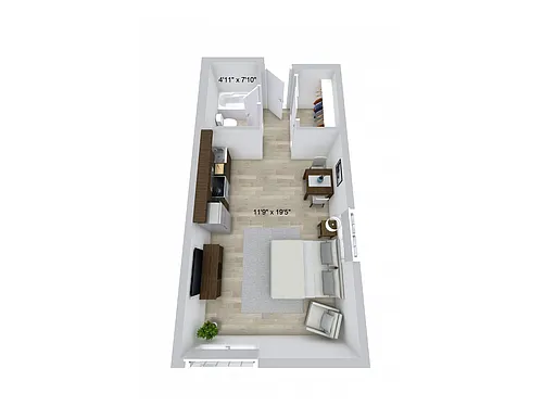 Floor plan Studio (Small)