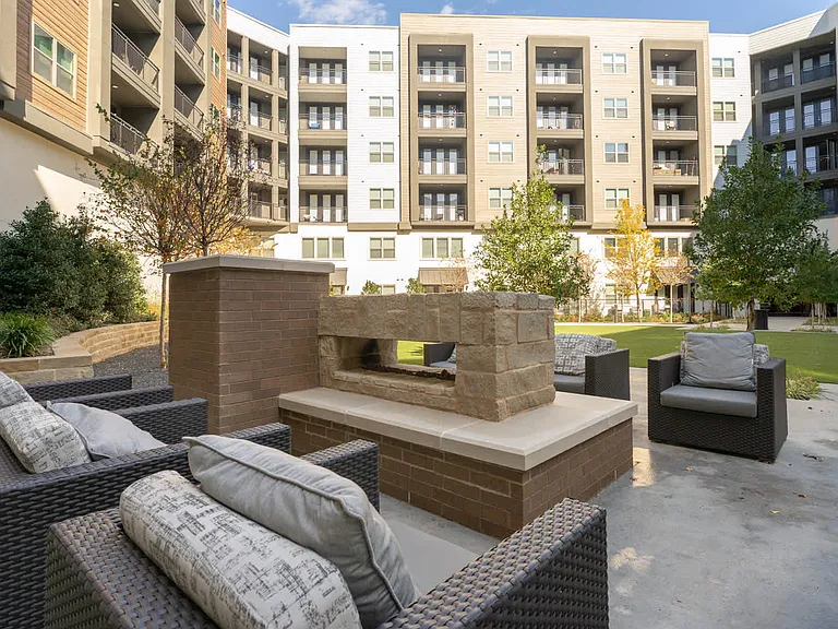 Outdoor Lounge with Fireplace