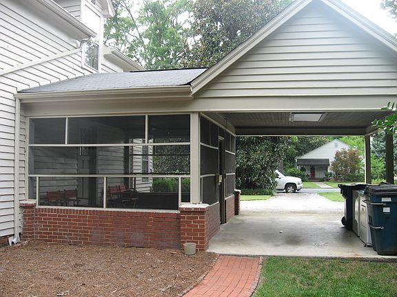 Back of carport and porch
