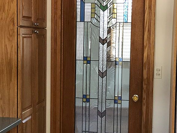 Stained glass door