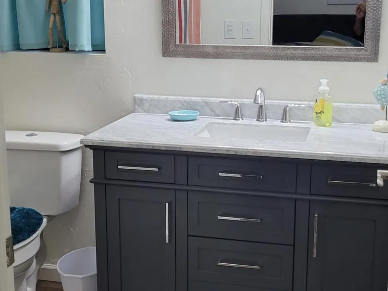 Master bath with tub/shower