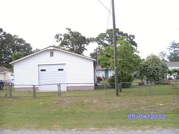 front of garage