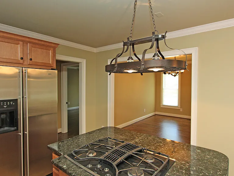 Kitchen looking into dining room