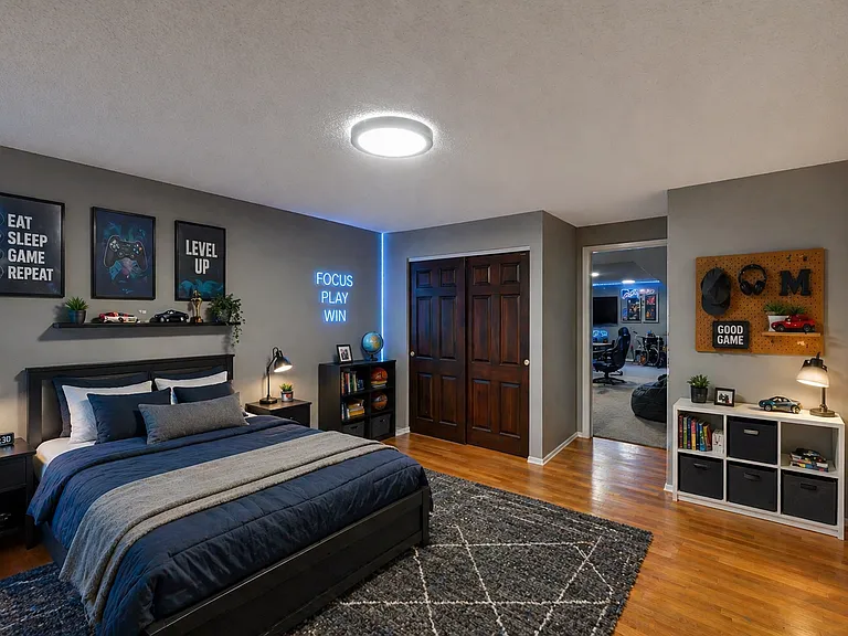 Bedroom 3 - upstairs with LARGE attached bonus or play room