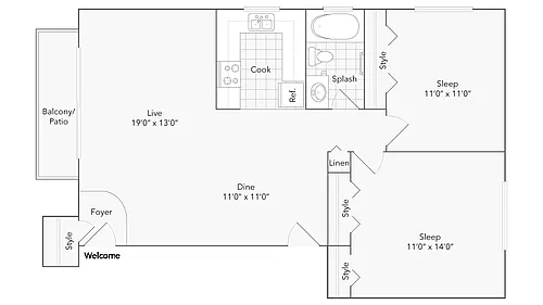 Floor plan 2X1