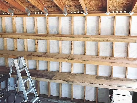 Shelving in garage