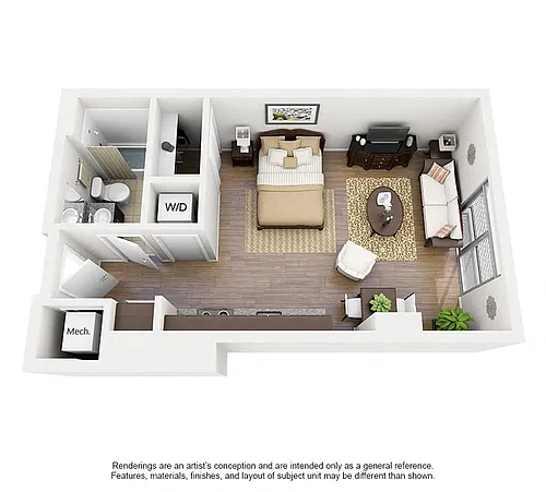 Floor plan Studio-S01A