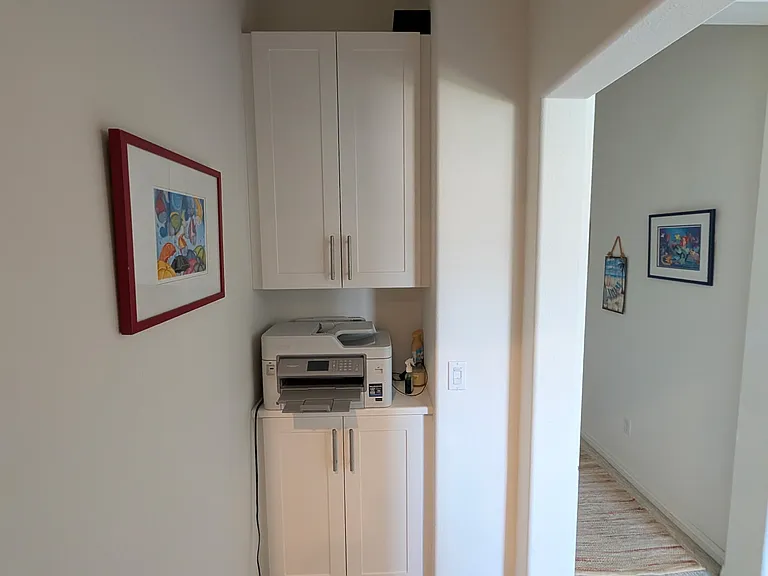 These cabinets belong to the master bedroom