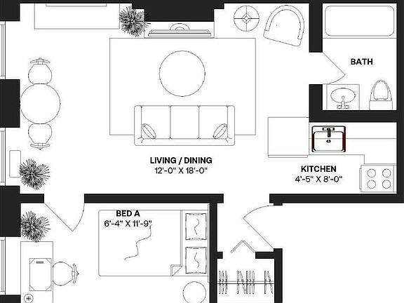 2nd image of 336 W 46th St APT 4F