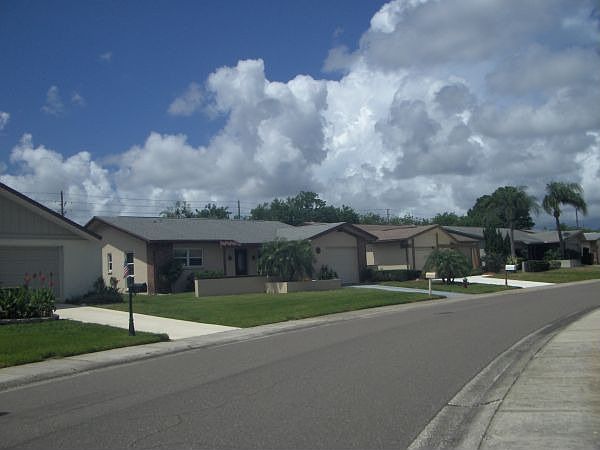 front view, quiet street