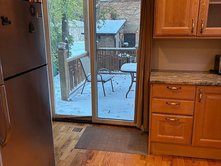 kitchen patio doors onto deck