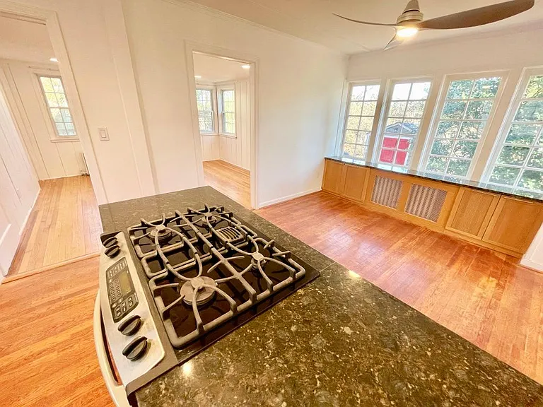 Open floor plan with windows on all sides to let in the views.
